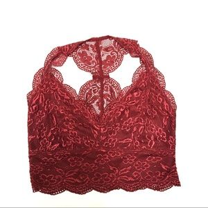 Always Indigo by Nordstrom cranberry bralette M